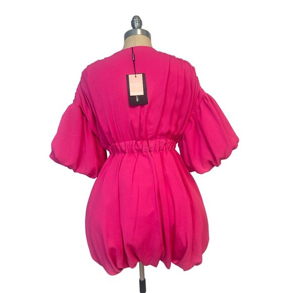 Prettylittlething Hot Pink Shift Dress Size 0 NWT - Picture 4 of 7